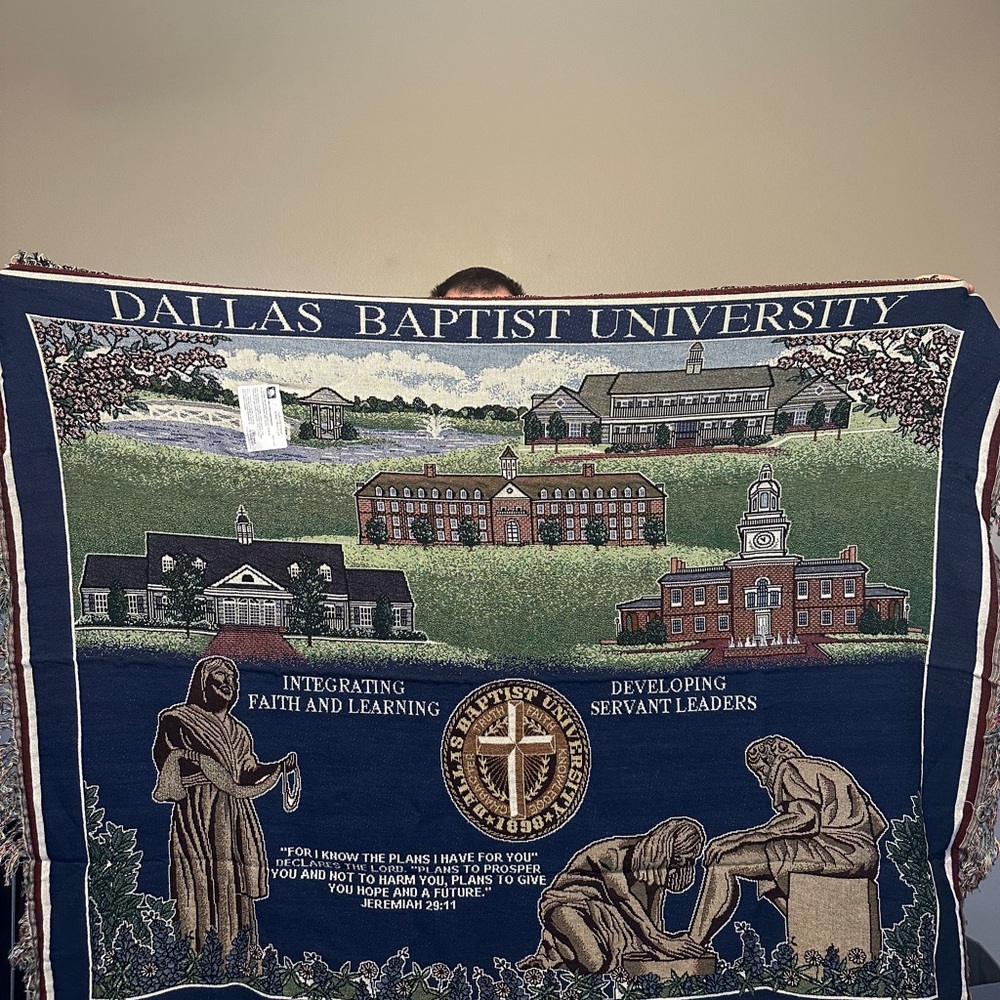 Dallas Baptist University Tapestry Blanket